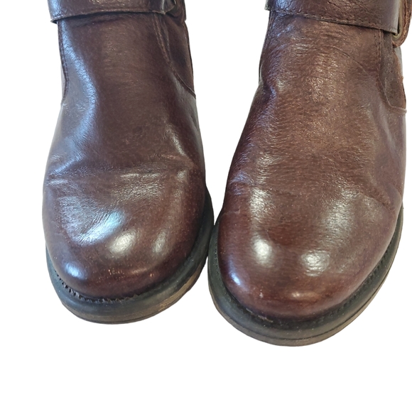 Bare Traps  Shakira Brown Mid Calf Leather Fur Lined Boots Size 8 - Picture 14 of 16